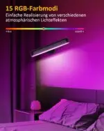 KENNEAS bezvadu LED sienas lampas ar pulti (2 gab., melnas) - Image 3